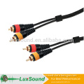 AV cable, 2RCA male to 2RCA male AV rca cable